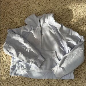 Pastel Blue Lululemon Scuba Half Zipped Hoodie
